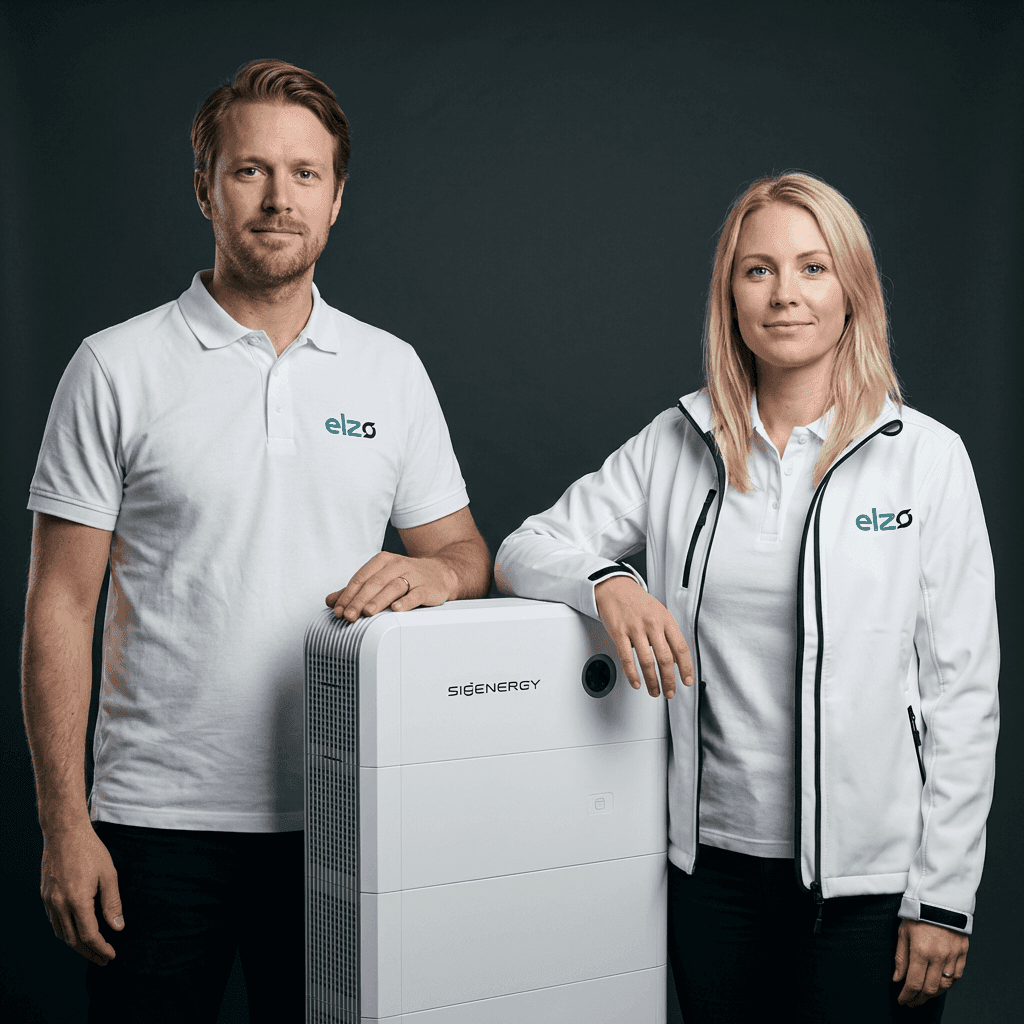 ELZO energirådgivare med Sigenergy SigenStor hembatteri — personlig rådgivning för batterilagring 2026