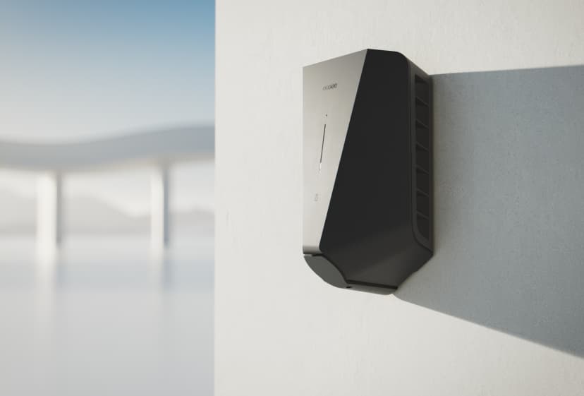 Easee Charge Up installerad i garage